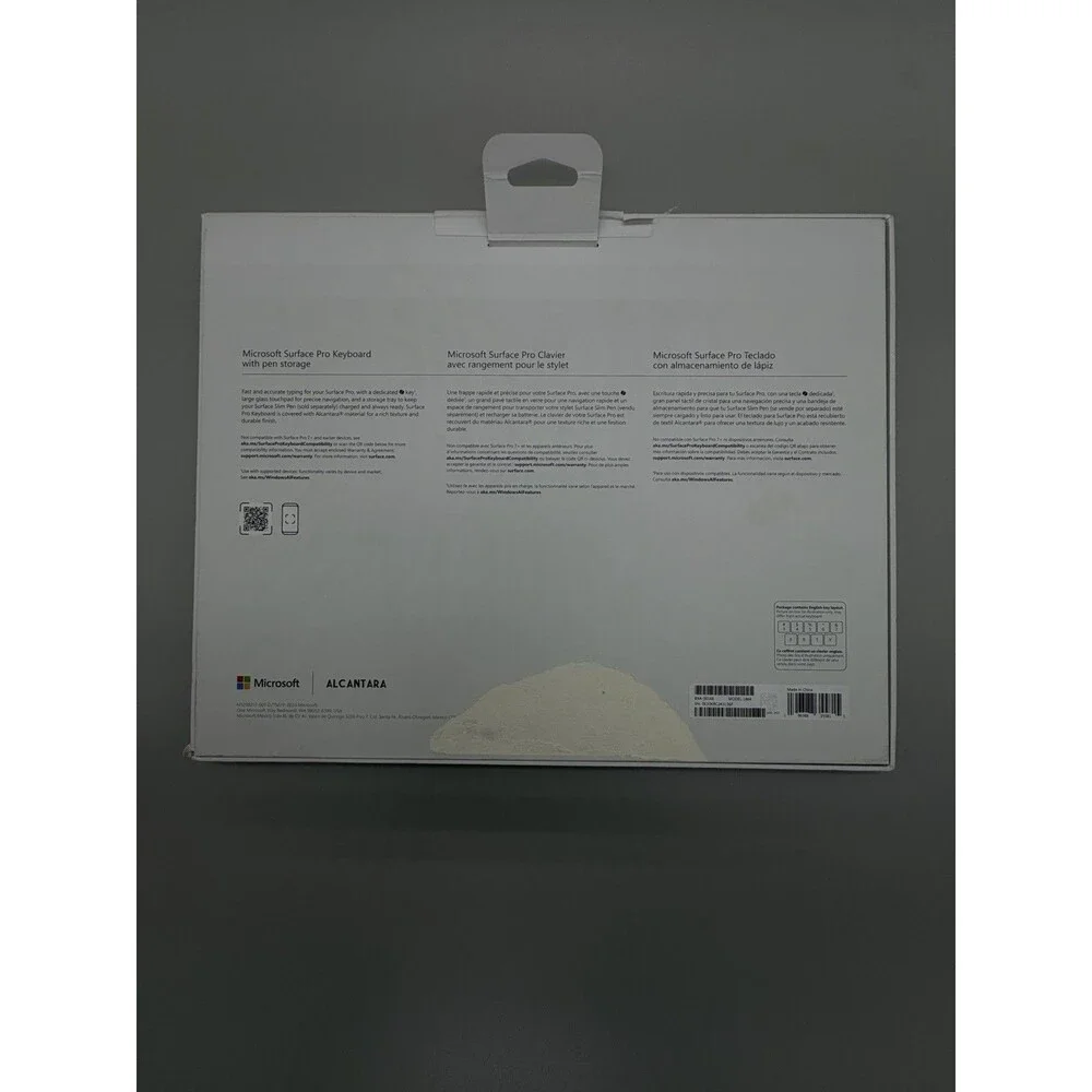 Microsoft Surface Pro Keyboard with Pen Storage Black - Model 1864, 8,9,10 11th